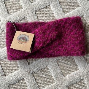 Andes gifts Ear warmer headband handcrafted hat pink/purple nwt